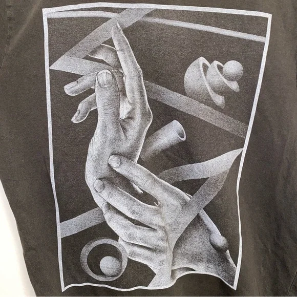 T-Bar x Cotton On Medium Faded Black Short Sleeve Tee with Modern Graphic - Picture 4 of 15